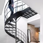 Esplanade-Residence-with-metallic-spiral-staircase