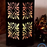 Modak New Wooden Table Lamp with Creative Laser Cutting Design