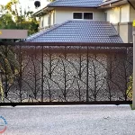 Ornamental Laser Cut Metal Gate Design