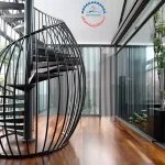 Singapore-interior-design-house-with-a-metallic-spiral-staircase