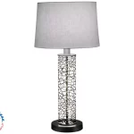 Stiffel Cathedral Laser Cut Silver Metal Table Lamp